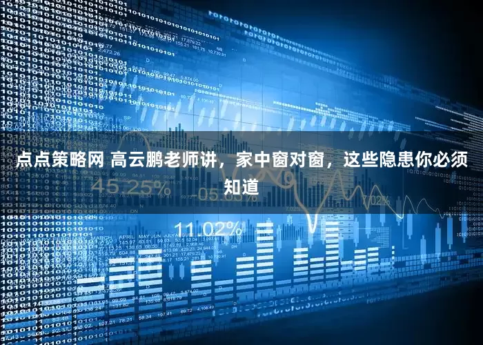 点点策略网 高云鹏老师讲，家中窗对窗，这些隐患你必须知道